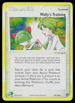 Pokemon Card - Wally's Training Sandstorm 89/100 Uncommon Reverse Holo - Image 1