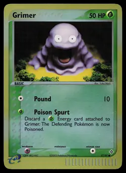 Pokemon Card - Grimer Dragon 57/97 Common Reverse Holo - Image 1