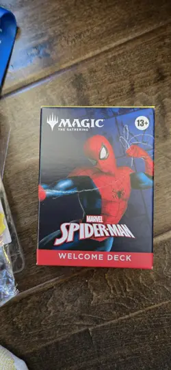 2025 SDCC EXCLUSIVE MAGIC THE GATHERING MARVEL SPIDER-MAN WELCOME DECK WHITE SET - Image 1