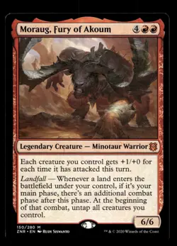 Moraug, Fury of Akoum 150 M Zendikar Rising Near mint pack fresh - Image 1