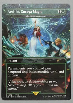 MTG x FINAL FANTASY SECRET LAIR - AERITH'S CURAGA MAGIC #1872 NON-FOIL - Image 1