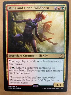 MTG 1x Mina and Denn, Wildborn 156 Oath of the Gatewatch Magic Gathering x1 LP - Image 1