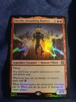 Magic The Gathering Electro, Assaulting Battery Marvel's Spider-Man Foil - Image 1