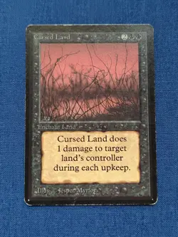 Cursed Land Magic The Gathering Beta Vintage MP - Image 1