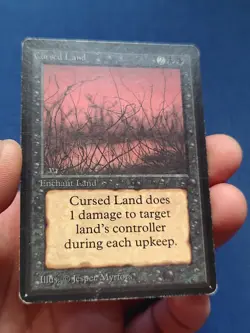 Cursed Land Magic The Gathering Beta Vintage MP - Image 3