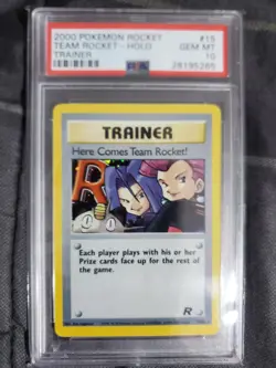 PSA 10 Pokemon 2000 Team Rocket - Here Comes Team Rocket! - Image 1