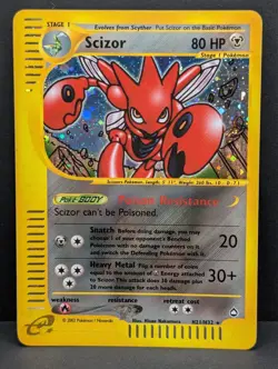 Scizor H21/H32 Aquapolis Holo Ultra Rare Pokemon TCG Nintendo e-reader LP+ - Image 1