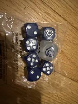 Pokemon Primal Clash Kyogre Dice - Sealed Set of 7 Blue / White Elite Trainer - Image 1