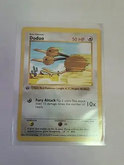 Pokemon TCG Base Set 1st Edition Shadowless Doduo 48/102 - Image 1