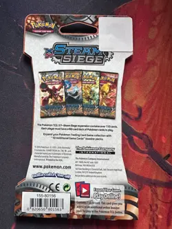 Pokemon XY Steam Siege Sleeved Booster Pack New Factory Sealed - Image 2