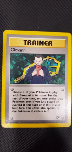 Pokemon Gym Challenge Giovanni Non Holo Rare 104/132 LP 104/132 - Image 1