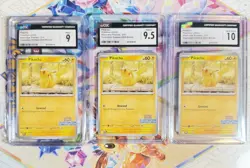 Pikachu Illustration Contest 2023 Set CGC 9/9.5/10 Trio Pokemon Promo Lot 🔥 - Image 1