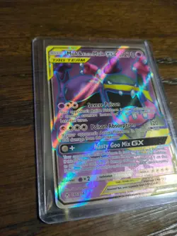 Pokemon TCG Muk & Alolan Muk GX (Full Art) 196/214 Sm-Unbroken Bonds Holo NM - Image 3