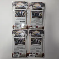 Pokemon Sun & Moon Burning Shadows Sealed Sleeved Booster Pack Set ALL 4 ARTS - Image 2
