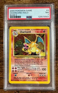🔥 2000 Pokemon Charizard Holo - PSA 7 NM - Base Set 2 🔥 - Image 1