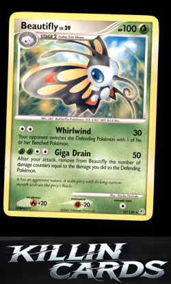 Beautifly 19/130 Pokemon Rare Diamond and Pearl Card MP - Image 1