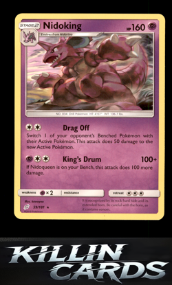 Nidoking 59/181 Pokemon Rare SM - Team Up Card NM - Image 1