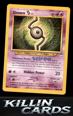 Unown [S] 087/105 Common Neo Destiny Pokemon Card MP - Image 1