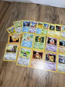 Vintage Shadowless Pokemon Card Lot Uncommon Common Light-Moderate Play 27 Cards - Image 2