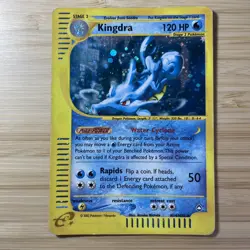 Pokemon Kingdra TCG Holo Rare Card Aquapolis H14/H32 Rare Pokemon 2002 MP - Image 1