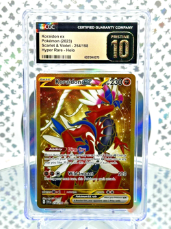 CGC PRISTINE 10 Koraidon EX 254/198 S&V Base Set Hyper Rare Pokemon Card - Image 1