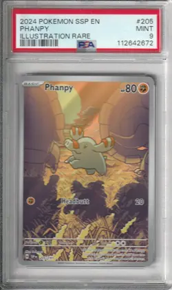 PSA 9 - 2024 S&V Surging Sparks Phanpy 205/191 Illustration Rare Pokemon Card - Image 1