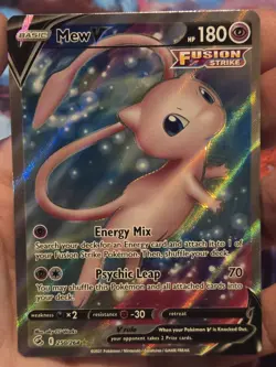 Pokemon TCG Mew v 250/264 Fusion Strike Card Near Mint Condition - Image 1