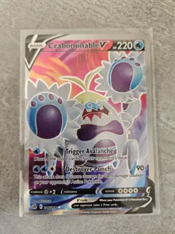 Pokemon Card Crabominable V 248/264 Fusion Strike Holo Full Art Near Mint - Image 1