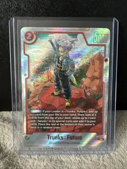 Trunks : Future SB02-010 Alternate Art Manga Booster 02 Dragon Ball Card English - Image 1