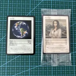 Life TCG 1st Edition Non-Holo 0/100 Earth & Sealed Non- Holo 101/100 Human Card - Image 1