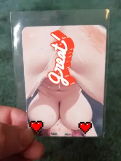 NARUTO BUSTY PINK HAIR BABE WAIFU CUSTOM ANIME CARD - Image 1