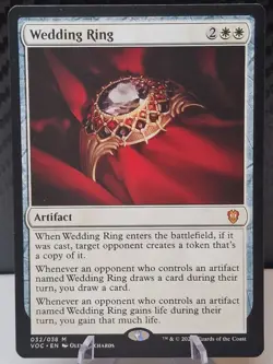 MTG Magic The Gathering Wedding Ring Artifact #032 - Image 1