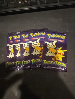 Lot Of 5 Pokemon 2024 Halloween Trick or Trade NEW SEALED Booster Packs - Image 1