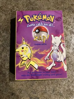 Pokemon OPENED Base Set Zap! Theme Deck! - Lighting Psychic WOTC 1999 - GREAT - Image 1