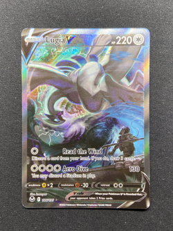 Lugia V Alt Art 186/195 Silver Tempest Full Art Pokemon TCG Great Centering MINT - Image 1