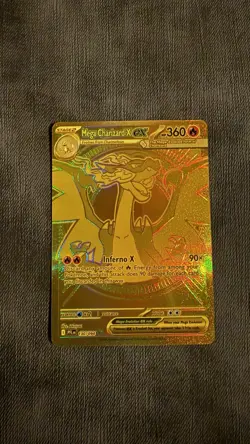 Pokemon Phantasmal Flames Mega Charizard X ex 130/094 Mega Ultra Rare Gold NM/M - Image 1