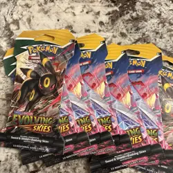 Evolving Skies Sleeved Booster Pack Pokemon TCG Sword & Shield Lot Of 7 Sealed. 820650808784 - Image 4