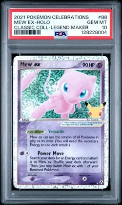 2021 POKEMON CELEBRATIONS CLASSIC COLLECTION #88 MEW EX-HOLO PSA 10 - Image 1