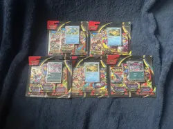 Pokemon Phantasmal Flames/Mega Evolution Three Pack Blister Lot - Image 1