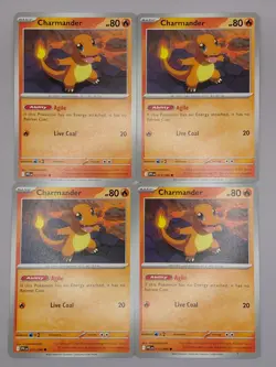 x4 Charmander 011/094 - ME02 Phantasmal Flames PFL - Pokemon - NM/M English - Image 1