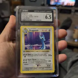 Pokemon Dragonair Base Set 18/102 1st Edition Rare Graded CGC 9 - gray stamped - Image 1
