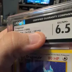 Pokemon Dragonair Base Set 18/102 1st Edition Rare Graded CGC 9 - gray stamped - Image 3