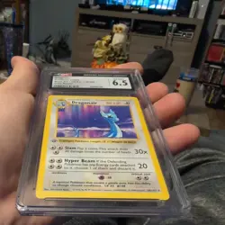 Pokemon Dragonair Base Set 18/102 1st Edition Rare Graded CGC 9 - gray stamped - Image 4