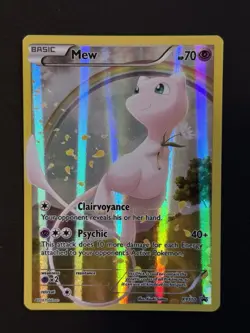 2016 Mew XY110 Pokemon Black Star Promo Full Art Holo Rare English - Image 1