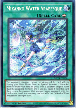 Mikanko Water Arabesque - MP24-EN136 - Prismatic Secret Rare 1st Edition Yugioh - Image 1
