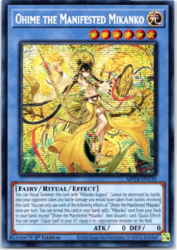 Ohime the Manifested Mikanko MP24-EN135 Prismatic Secret Rare 1st Edition Yugioh - Image 1