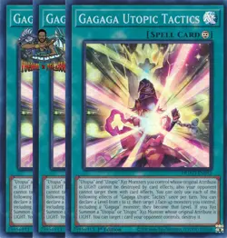 Yugioh! 3x Gagaga Utopic Tactics DUAD-EN052 Super Rare 1st Ed NM - Image 1