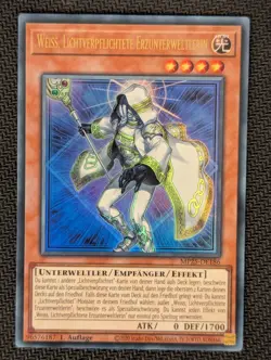 Weiss, Lichtverpflichtete Erzunterweltlerin Ultra Rare MP25-DE186 NM DE YUGIOH - Image 1