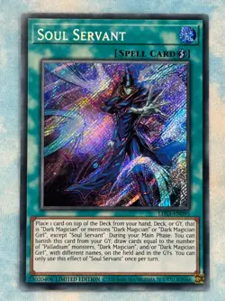 YUGIOH SOUL SERVANT SECRET RARE NEAR MINT LDS3-EN095 - Image 1
