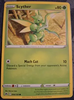 Pokemon Cards: Scyther | 6/159 | Common | Regular | Crown Zenith - Pokemon TCG - Image 1